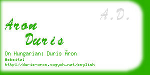 aron duris business card